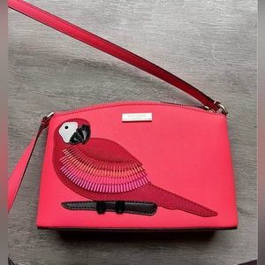 Kate Spade Vibrant Coral Parrot Crossbody Purse